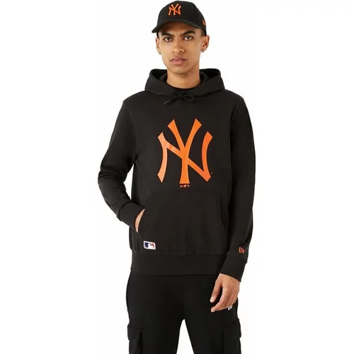 New York Yankees Majica s kapuljačom MLB Seasonal Team Logo Black/Orange XL