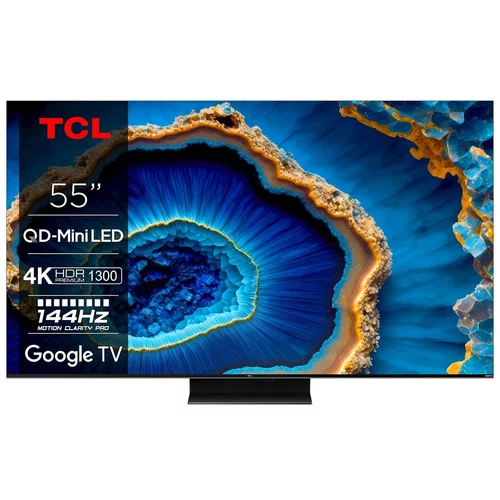 Tcl 55"C805 QD-Mini LED 4K TVGoogle TV; DMI 2.1 ALLM 144Hz;144Hz Motion Clarity Pro; Dolby Atmos ( 5