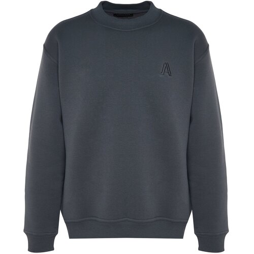 Trendyol Anthracite*002 Men&amp;#039;s Half Turtleneck Long Sleeve Sweatshirt. Slike