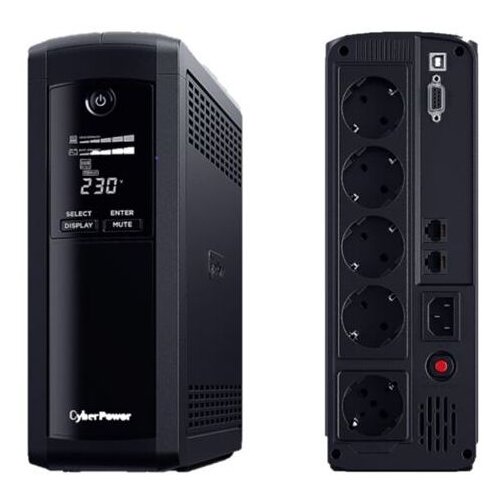 Cyberpower 1600VA/960W VP1600ELCD, line-int., &amp;scaron;uko, desktop Slike