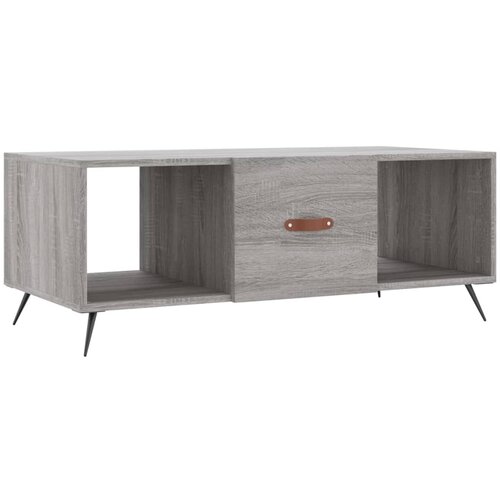 Maison Chic Klubska mizica - kavna mizica - Nizka mizica siva sonoma 102x50x40 cm inženirski les, (21752993) Slike