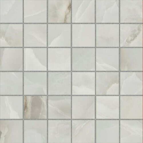 Azteca Mozaik pločica Onyx Lux Light Grey (30 x 30 cm, Svijetlo siva, Svilenkasti sjaj) Slike