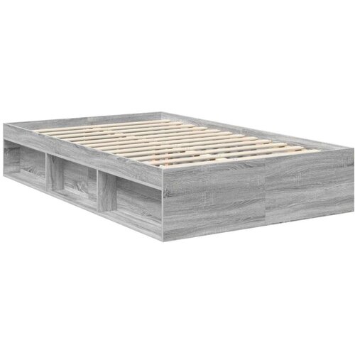  Okvir za krevet s uzglavljem Siva Sonoma 120 x 200 cm Slike