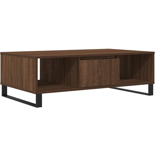 Maison Chic Klubska mizica - kavna mizica - Nizka mizica rjavi hrast 104x60x35 cm inženirski les, (21753303) Slike