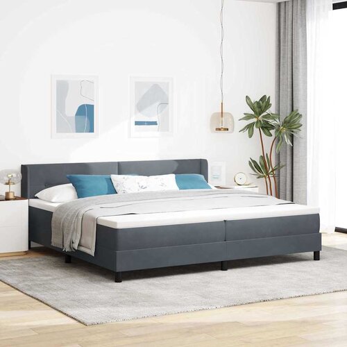  s opruga kutije Tamno siva 200 x 200 cm Baršun Cene
