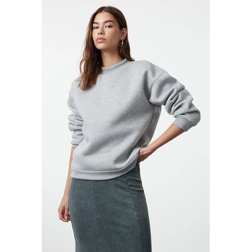 TRENDYOLMILLA Ženski duks Twoaw20Sw0584, Siva Slike