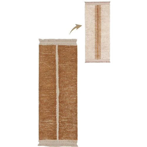 Lorena Canals Opečnato oranžen/bež bombažen tekač 80x230 cm Duetto Toffee – Cene
