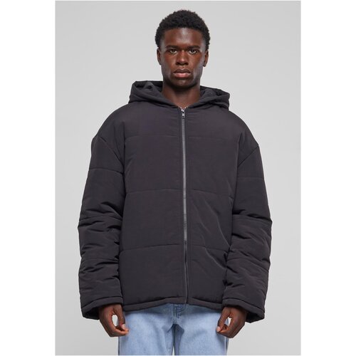 Urban Classics Men&amp;#039;s Block Puffer Hooded Jacket Black Slike