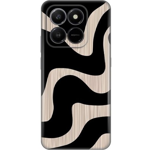  Torbica Silikonska Print Skin za Honor X7d 4G/400 Smart 5G Black Flow Cene