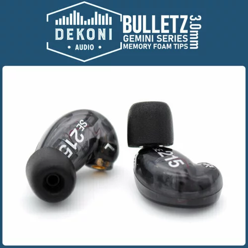 Dekoni Audio ETZ-GEMINI-PL Ušesne blazinice za slušalke Standardne slušalke 3 mm Črna
