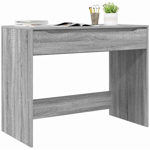  Stol Sivi Sonoma 100 x 50 x 78 cm Konstrukcijsko drvo Slike