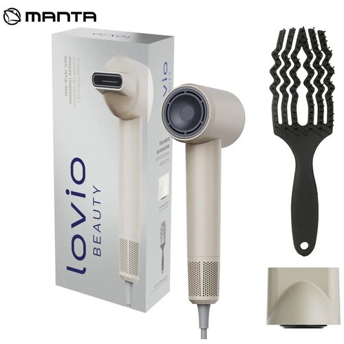Manta Su&scaron;ilnik za lase LOVIO LVHD001 AirFlow, 1600 W, bež (Cashmere Beige), (5000163103) Cene