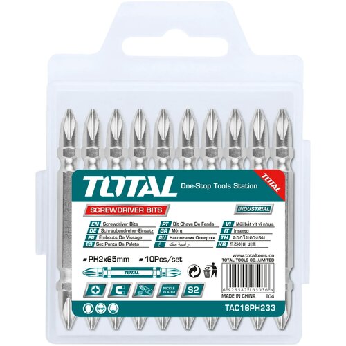Total 10-dijelni set bit nastavaka za odvijač 65 mm / INDUSTRIAL (TAC16PH233) Slike