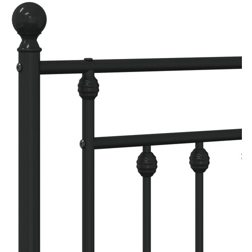  Metalno zamjensko uzglavlje crno 120 cm Slike