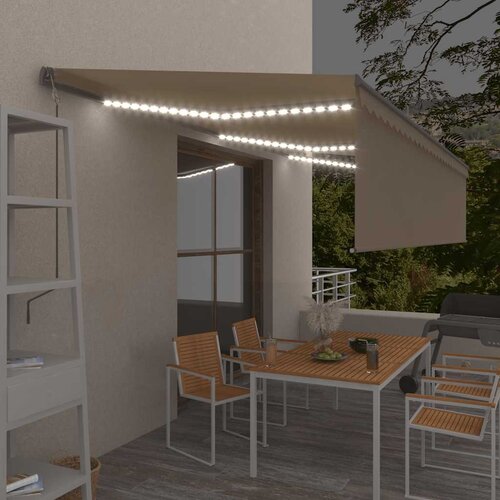  Automatska tenda s roletom i senzorom LED 6 x 3 m krem Cijene
