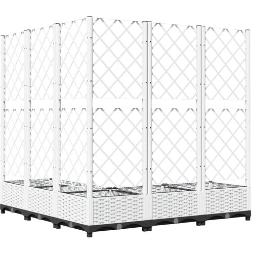  Vrtna sadilica s re&amp;scaron;etkom bijela 120 x 120 x 121,5 cm PP Slike