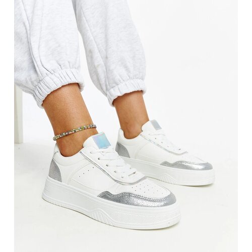 Gemre White-silver sneakers on a thicker sole Rumai Cene