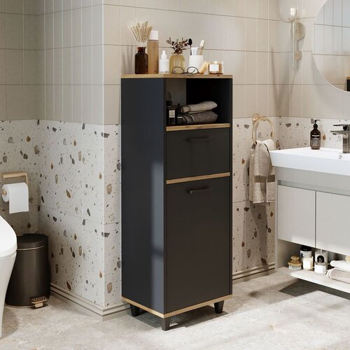 Hanah home 2506 vi&scaron;enamenski ormarić s policama 45 &times; 115 &times; 35 cm, antracit/atlantski bor Cene