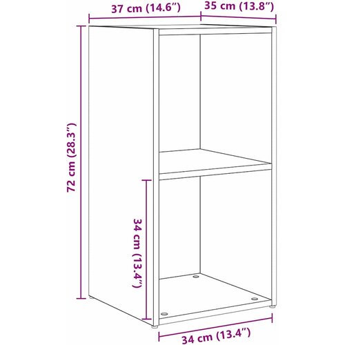  Set TV komoda Zidne 2 pcs Crni hrast 72 x 35 x 36,5 cm Slike
