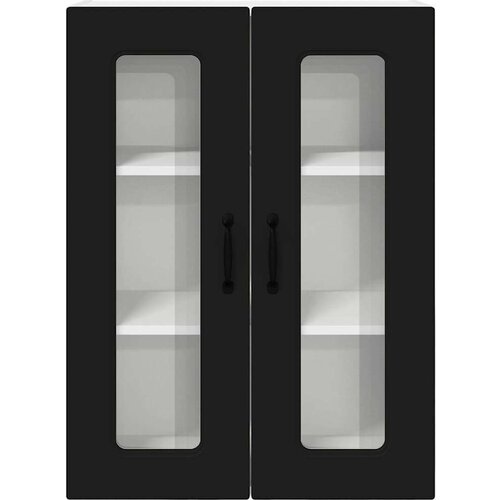 VidaXL Zidni kuhinjski ormarić Crna 60 x 31 x 80 cm Konstruirano drvo Slike