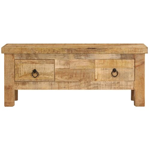 Maison Chic Klubska mizica - kavna mizica - Nizka mizica iz trdnega mangovega lesa 90x45x35 cm, (21754965) Slike