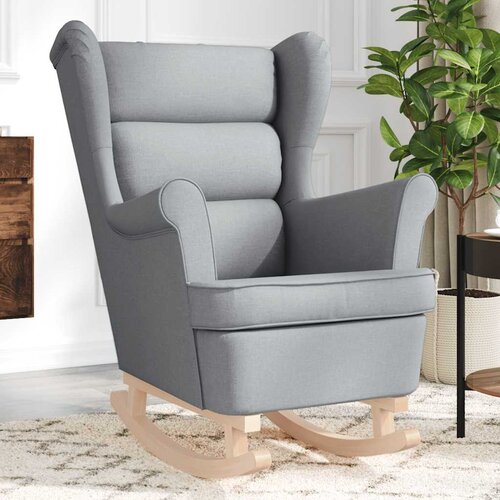 vidaXL Gugalni stol svetlo siva 74x90x102 cm Tkanina Cene