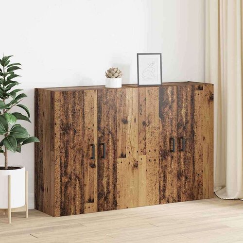  Ormarčići montirani na zid 2 pcs Staro drvo 69.5 x 34 x 90 cm Slike