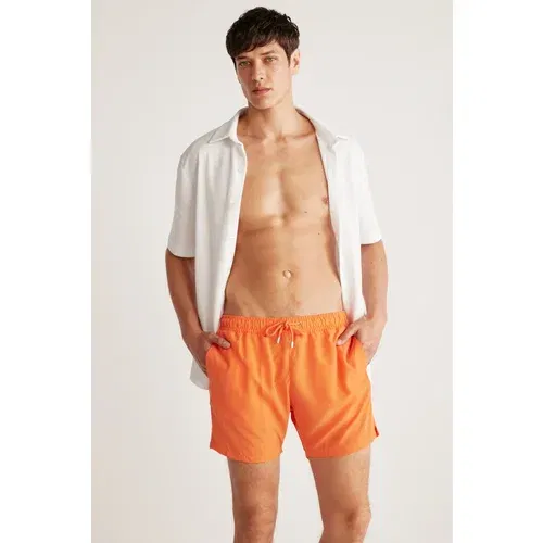 GRIMELANGE Swim Shorts - Orange - Plain