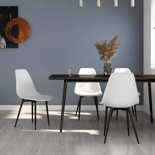 The Living Store Jedilni stoli 4 kosi bele barve PP - Jedilni Stol, (21419481) Slike