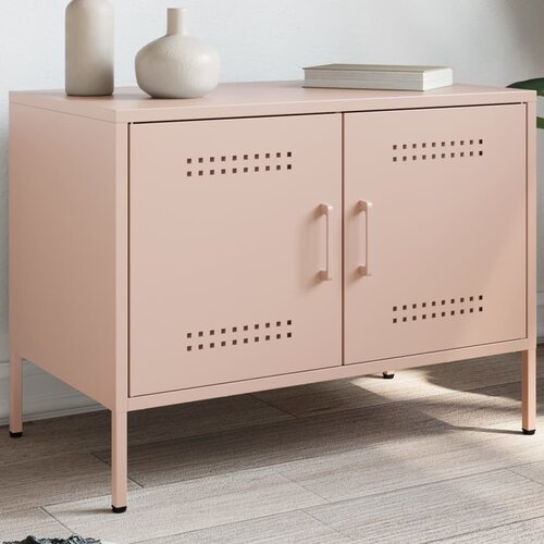  The Living Store TV omarica roza 68x39x50,5 cm jeklo - TV Omarica, (21508224) Slike