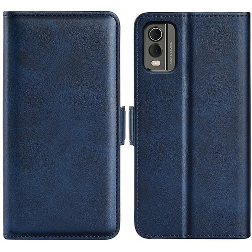 INORCO Folio etui iz PU usnja z zložljivim stojalom iz telečje teksture za telefon Nokia C32 Wallet Flip Phone Cover, (22036430) Slike