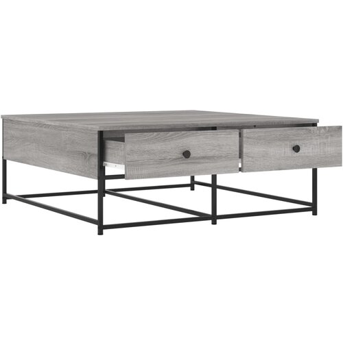  Stolić za kavu boja sivog hrasta 100x99x40 cm konstruirano drvo Slike