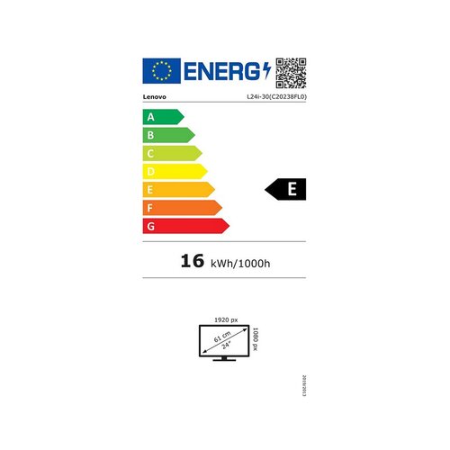 Lenovo L24i-30 23.8inch IPS 16:9 1920x1080 250cd/m&amp;sup2; 1000:1 3M:1 4ms 1xHDMI 1.4 1xVGA 75Hz 72%NTSC monitor Slike