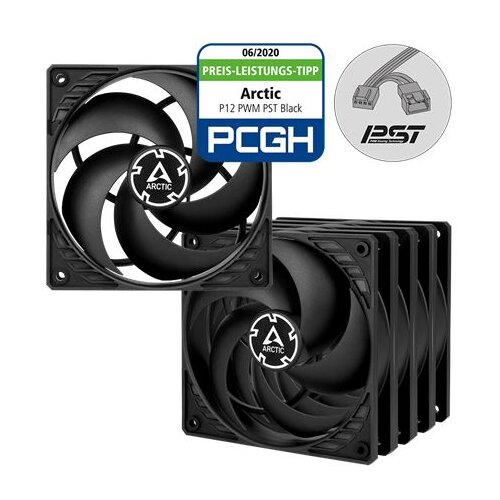 Arctic P12 PWM PST (Black) - 5 Pack Cene