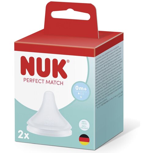 Nuk cucelj silikon Perfect Match S, 0m+, 2 kos Cene