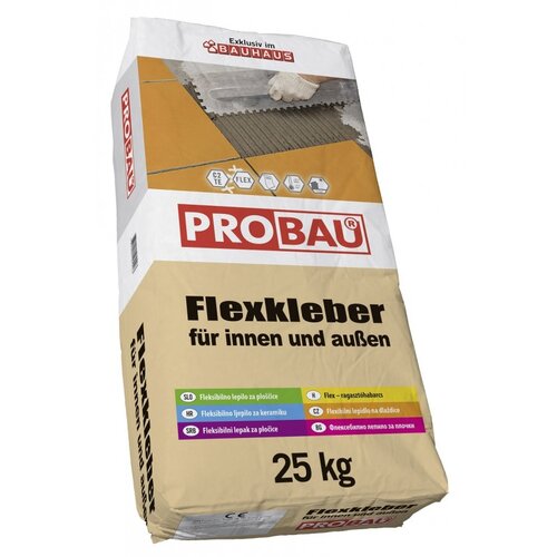 PROBAU Fleksibilno lepilo za plo&amp;scaron;čice (25 kg, notranja in zunanja uporaba, C2TE) Slike