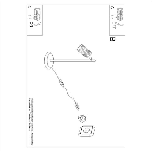 Stolna sollux SL.1586 - stona lampa karbon 1xGU10/10W/230V crna Slike