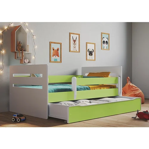 HAPPYKIDS OTRO�KA POSTELJA TED 180X80 (VE� BARV)-Bela/Zelena