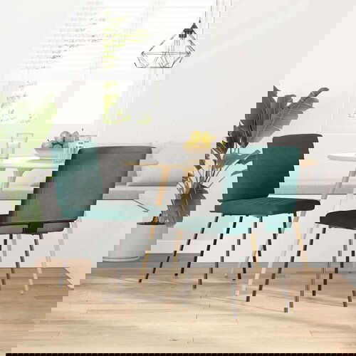 vidaXL Jedilni stol 2 kosa temno zelen žamet Cene