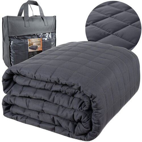 Ruhhy deka s utezima 200 x 220 cm, 10 kg, dvostrana, siva Slike