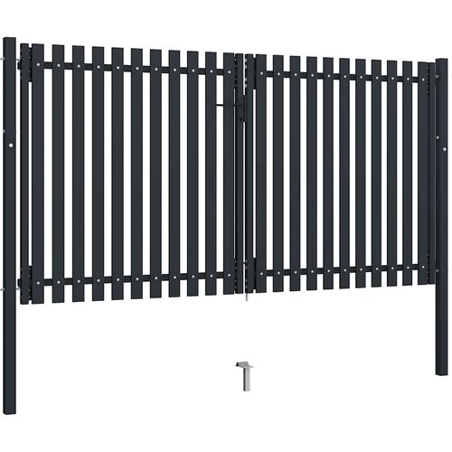  Dvokrilna Ograda Čelična Vrata 300x150 cm Antracit Slike
