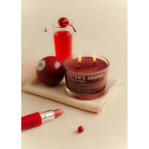 Sister&amp;#039;s Aroma Drunk Cherry di&amp;scaron;eča sveča 150 g Slike