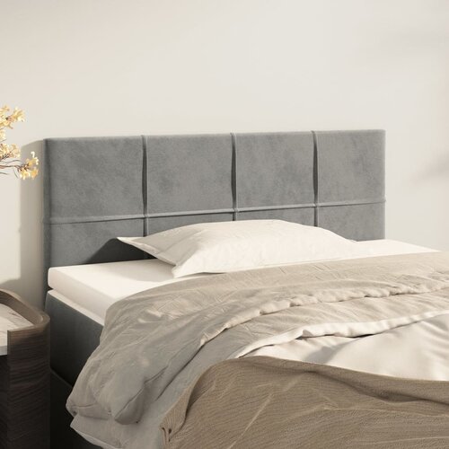 VidaXL Uzglavlje svjetlosivi 100x5x78/88 cm bar&amp;scaron;unasti Slike