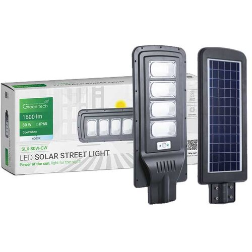  LED ulična svjetiljka Green Tech 80W, 6000K, IP65, solar Cene