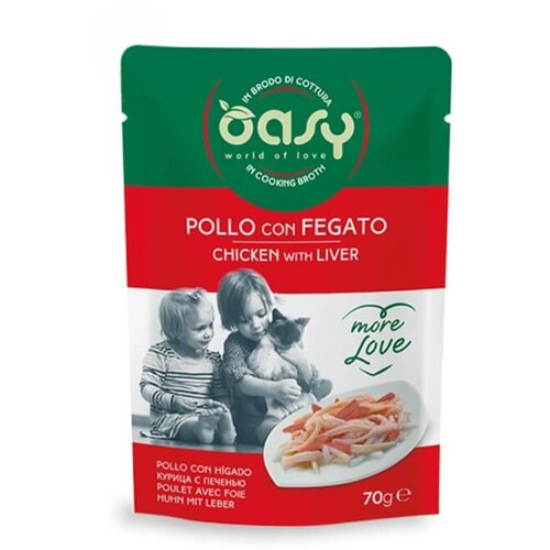 Oasy More Love Adult pi&scaron;čanec in jetrca v juhi, vrečka - 70 g 70 g Cene