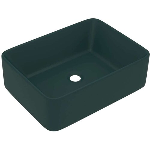 vidaXL Luksuzni umivaonik mat tamnozeleni 41 x 30 x 12 cm keramički Cene