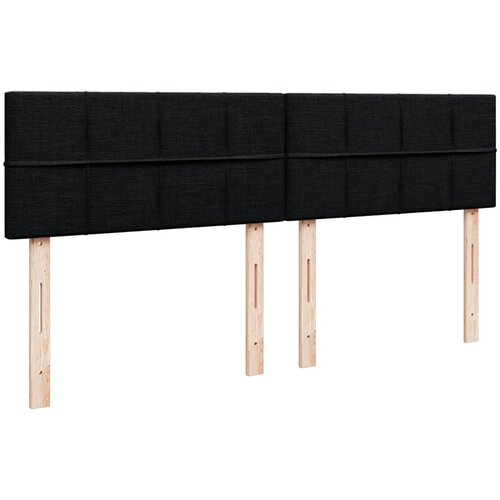  Krevet s oprugama i madracem crni 200x200 cm od tkanine Slike