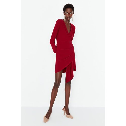 Trendyol claret Red Knitted Dress Slike