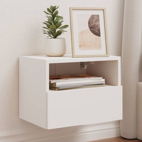  The Living Store Stenska TV omarica bela 40x30x30 cm iverna plošča - TV Stenska Omarica, (21508393) Cene
