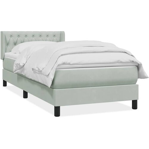 Box Spring krevet s madracem svijetlo sivi 90x220 cm bar&scaron;un Cijene